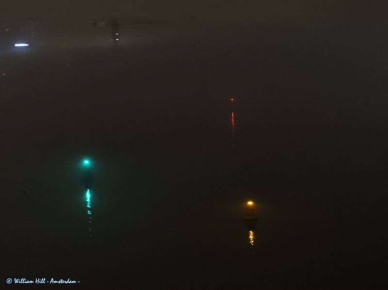 the buoys in the water are clear to see