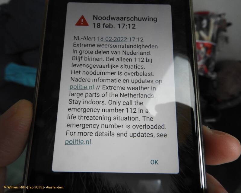 a late emergency alert to stay indoors and not to call the police, they are busy