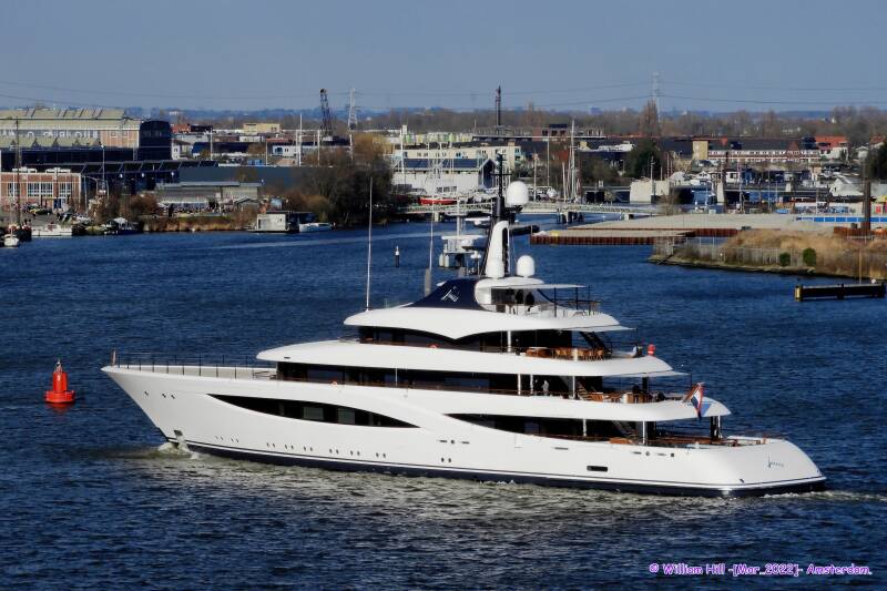 while Russian millionaires anxiously store their expensive boats elsewhere, the rich Dutch go for a sea trial