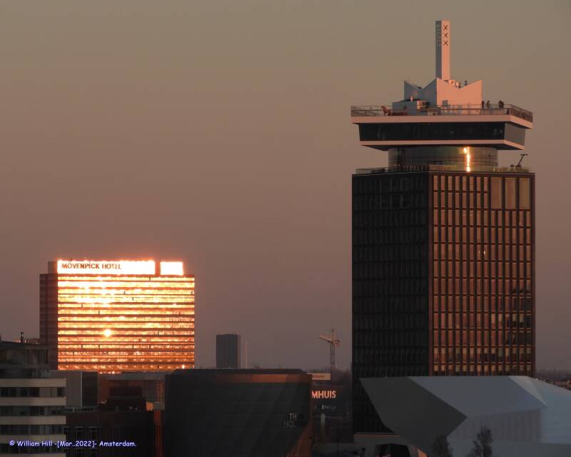 last light in a sunny Mövenpick and the Adamtower