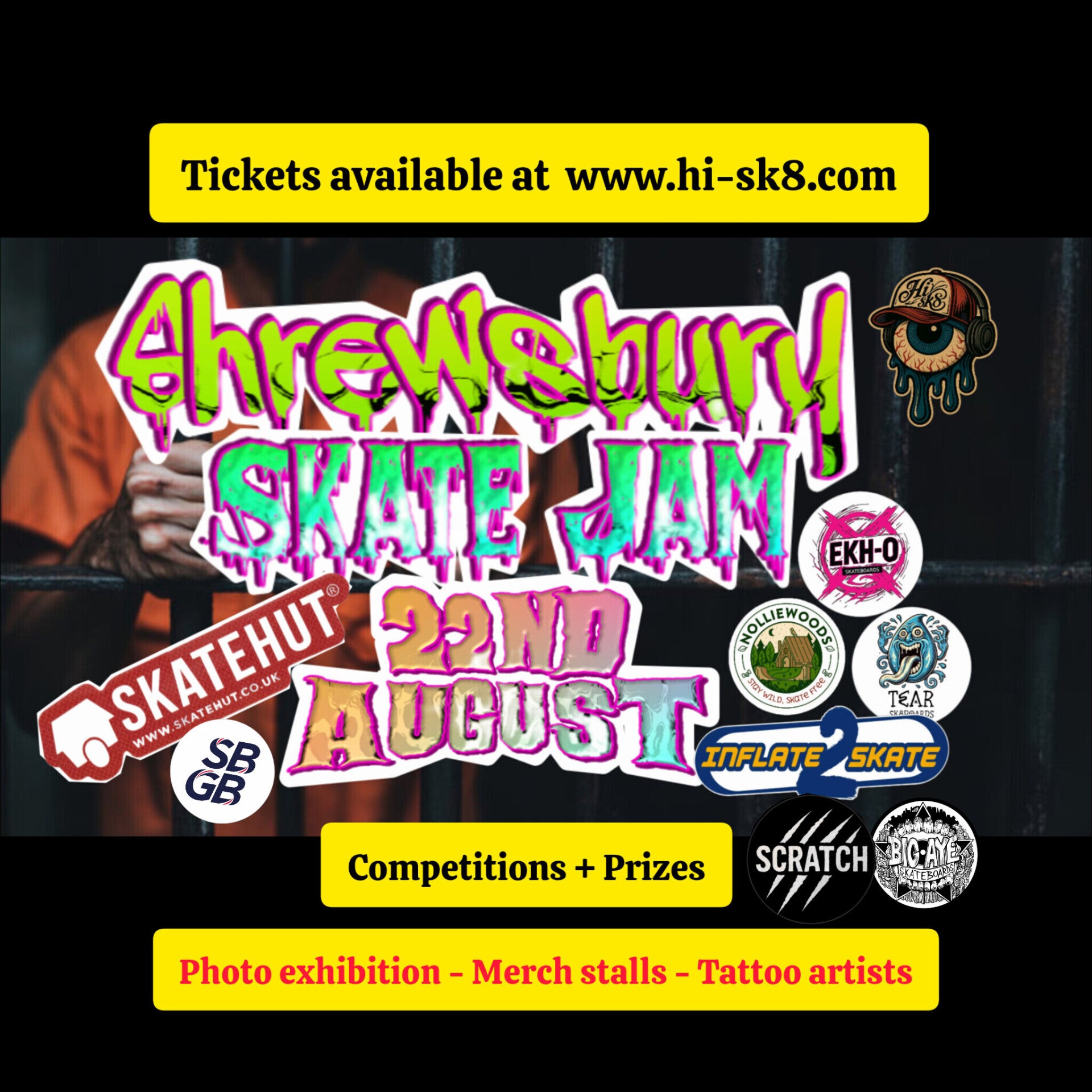 SKATE BEHIND BARS TICKET
