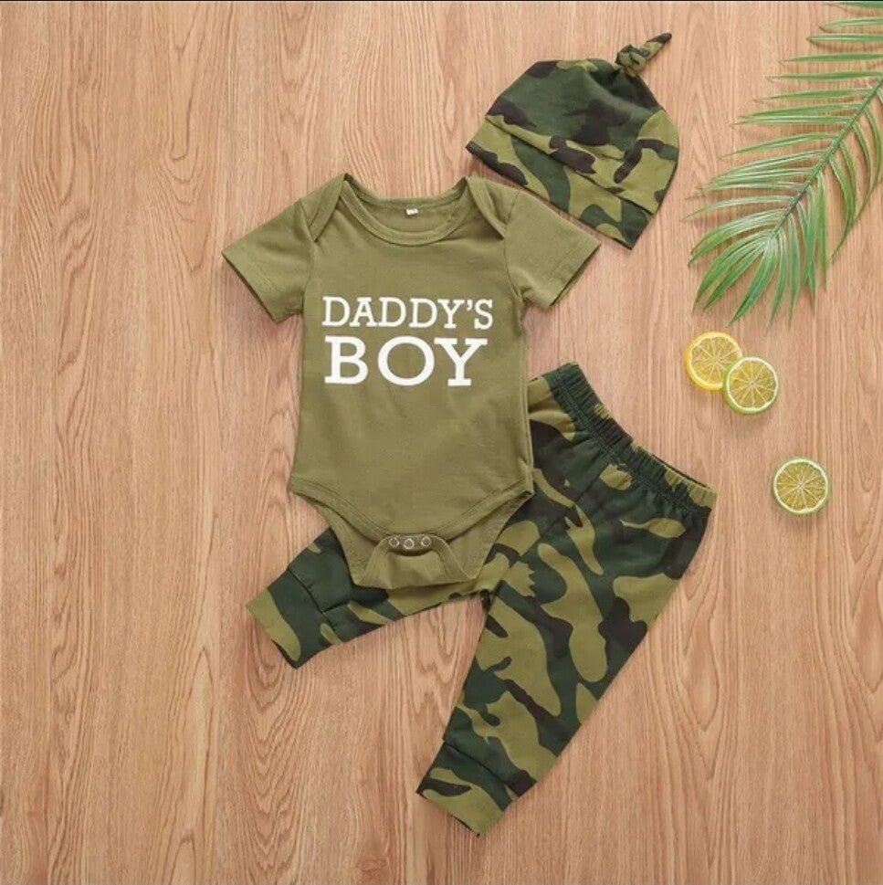 Daddy's boy camo groen