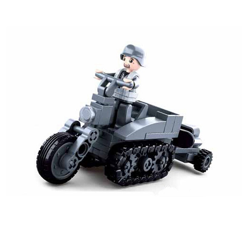 Sluban German Army Half crawler motorcycle M38-B0680B - 413274