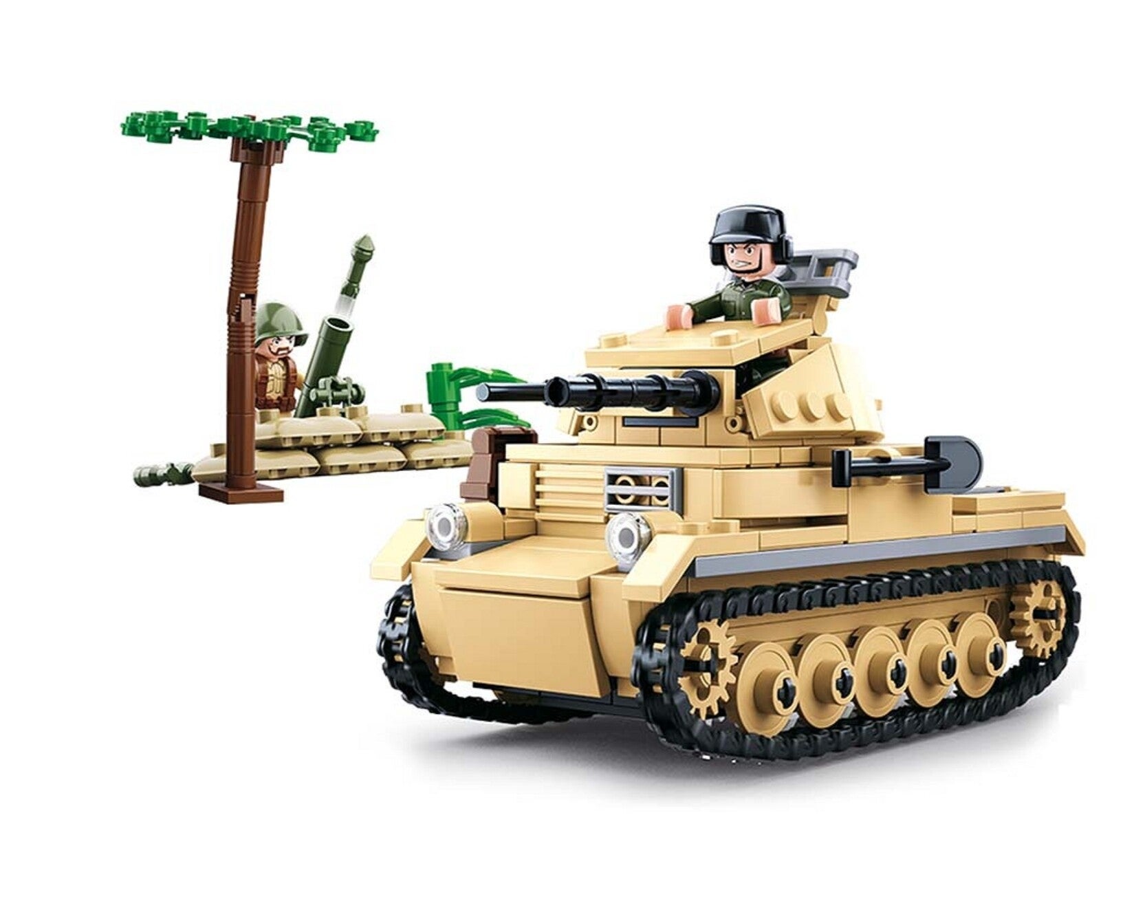 Sluban WWII small German Tank M38-B0691 - 413255