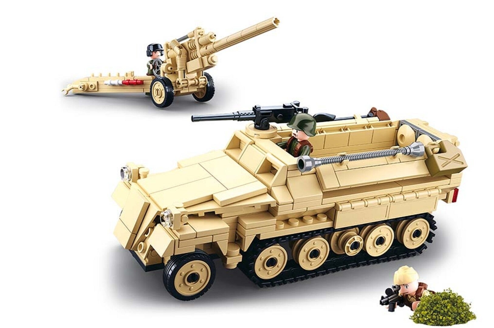 Sluban WWII German Half Track M38-B0695 - 413260