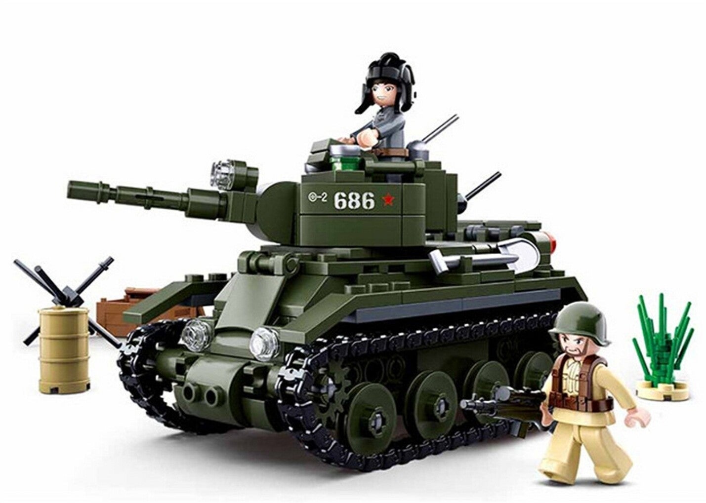 Sluban WWII Allied cavalry tank M38-B0686 - 413267