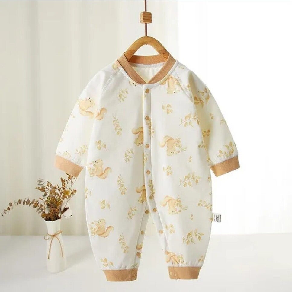 Baby winter Romper lange mouw eekhoorn