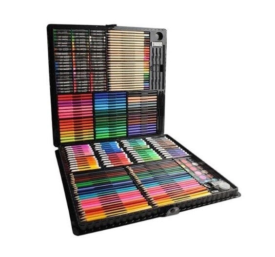 Verfdoos voor kinderen 258 st. Teken set