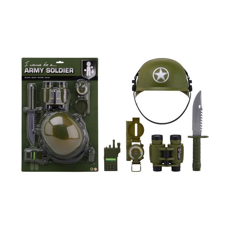 Speelgoed set Army Forces op kaart met helm 412225