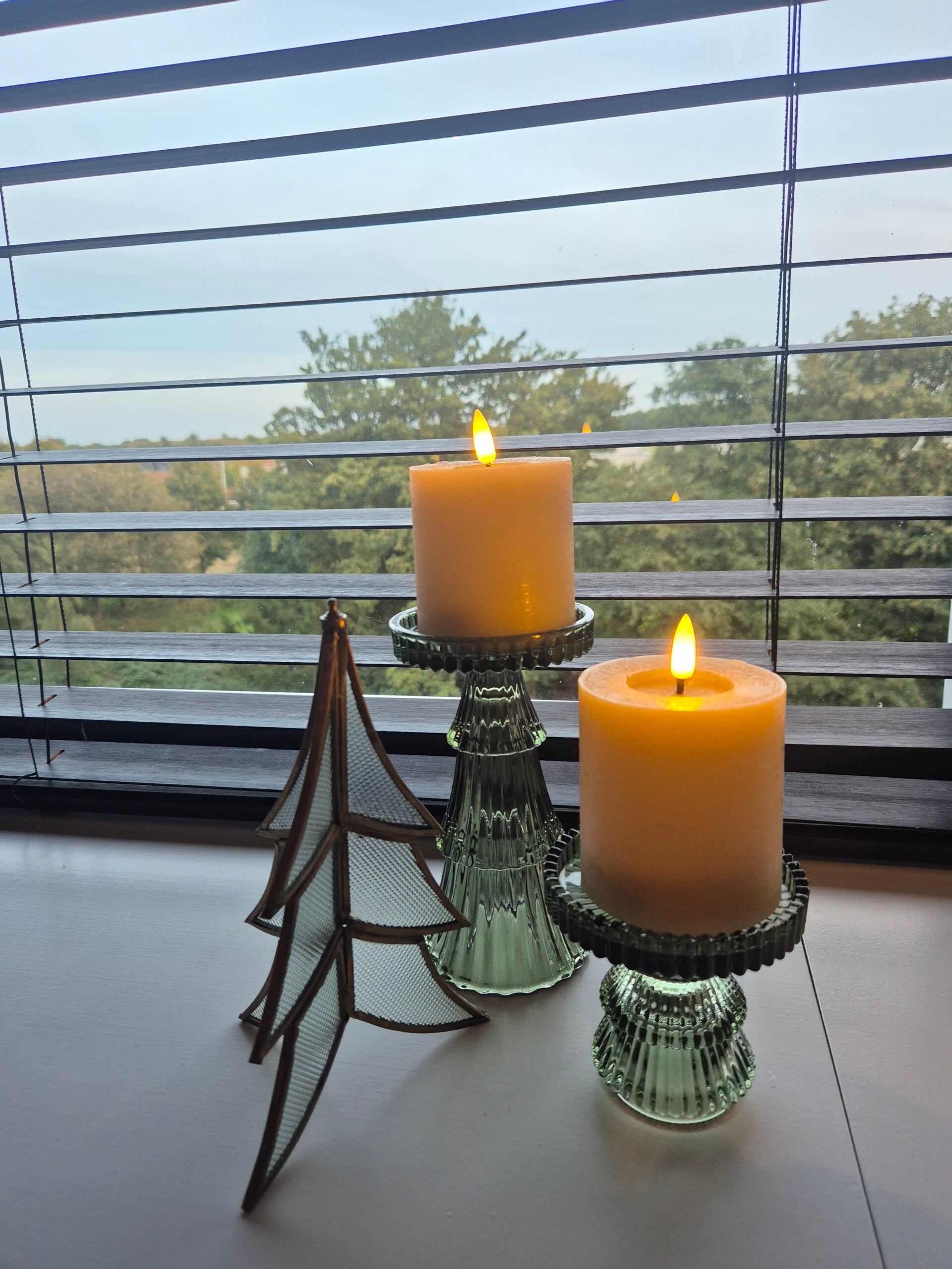 Kerst kandelaar groen groot
