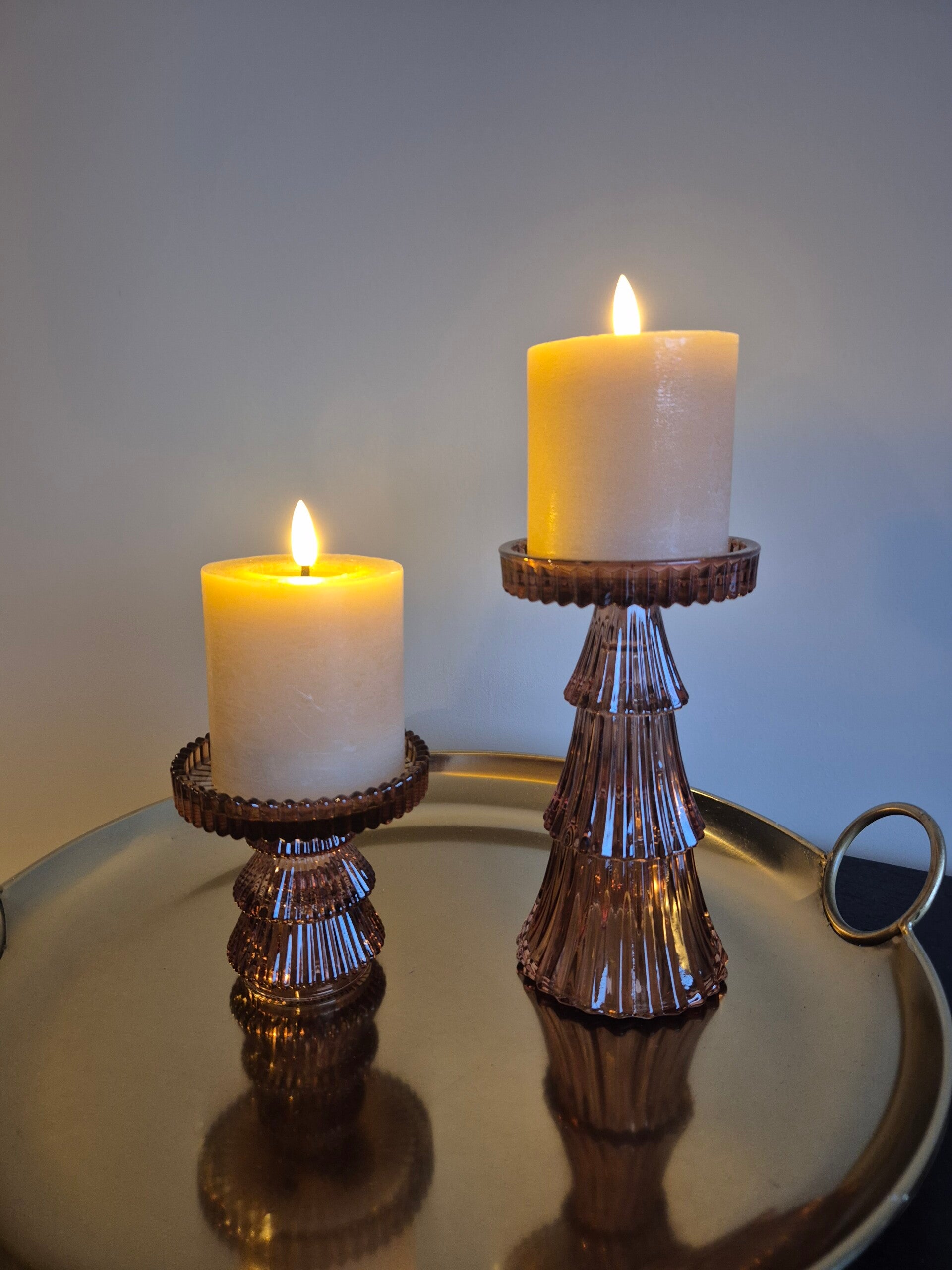 Kerst kandelaar bruin klein