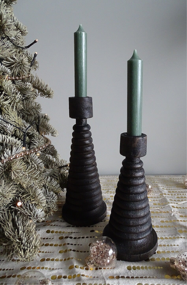 Kerstboom kandelaar bruin