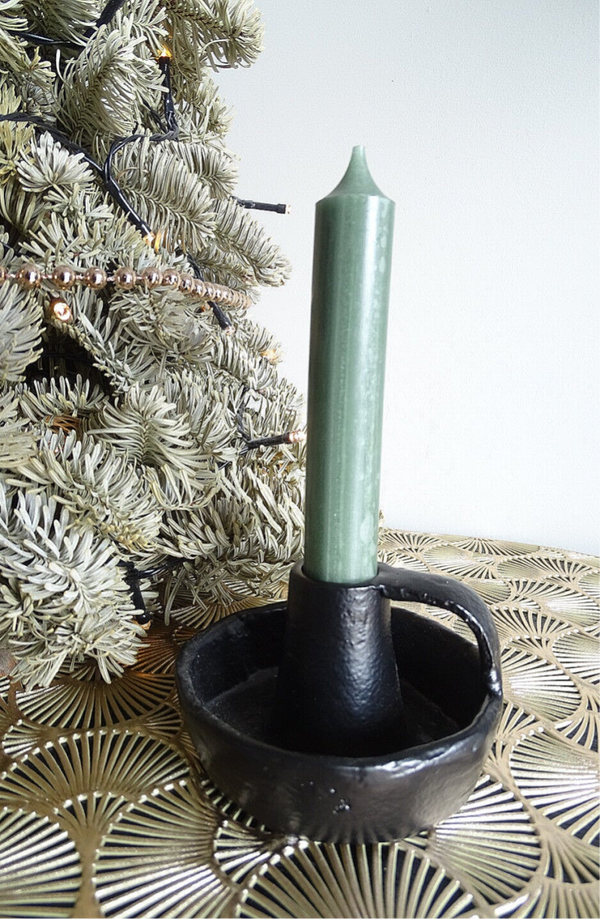 Kandelaar met oor Zwart