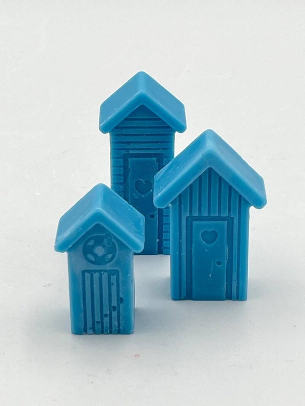 Strandhuisjes 3 stuks blauw