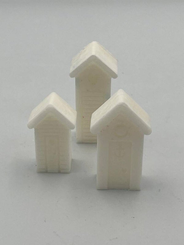 Strandhuisjes 3 stuks wit