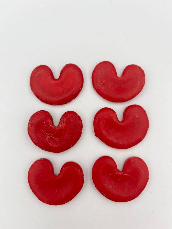 Kleine pompeblêd 6 stuks rood