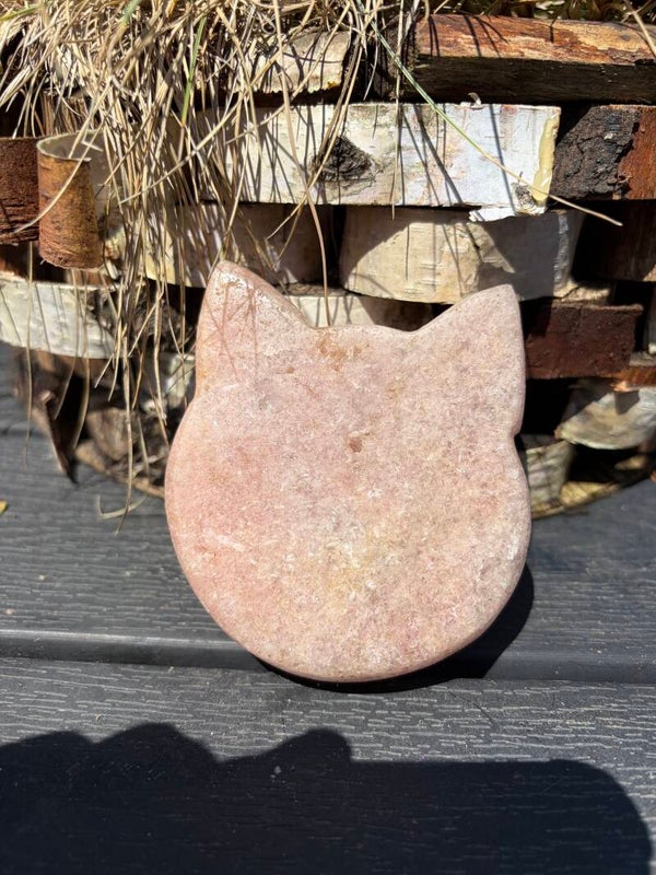 Roze amethist katten hoofd