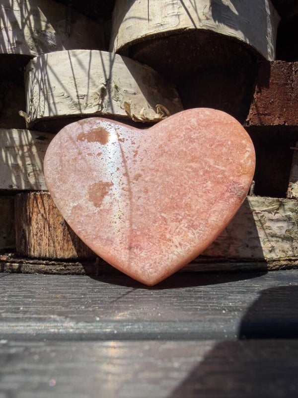 Roze amethist hart