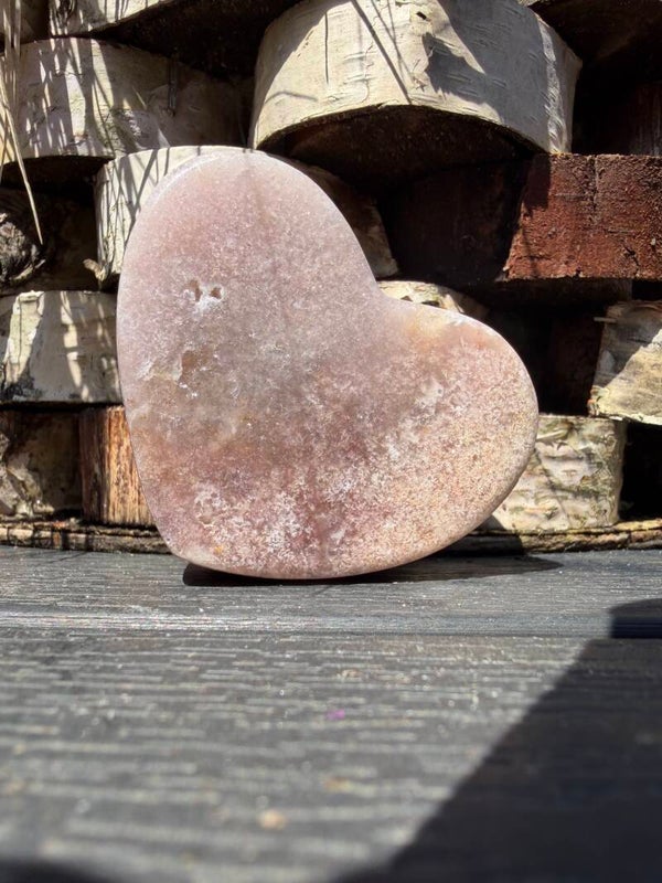 Roze amethist hart
