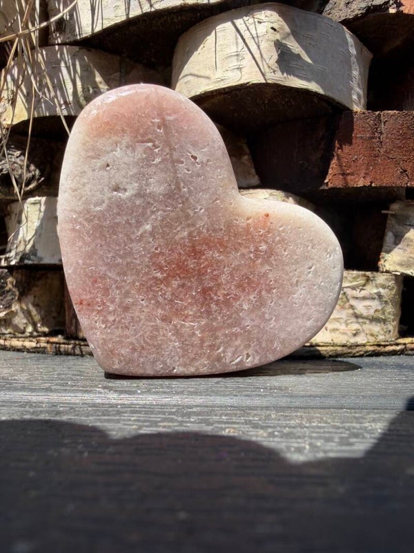 Roze amethist hart