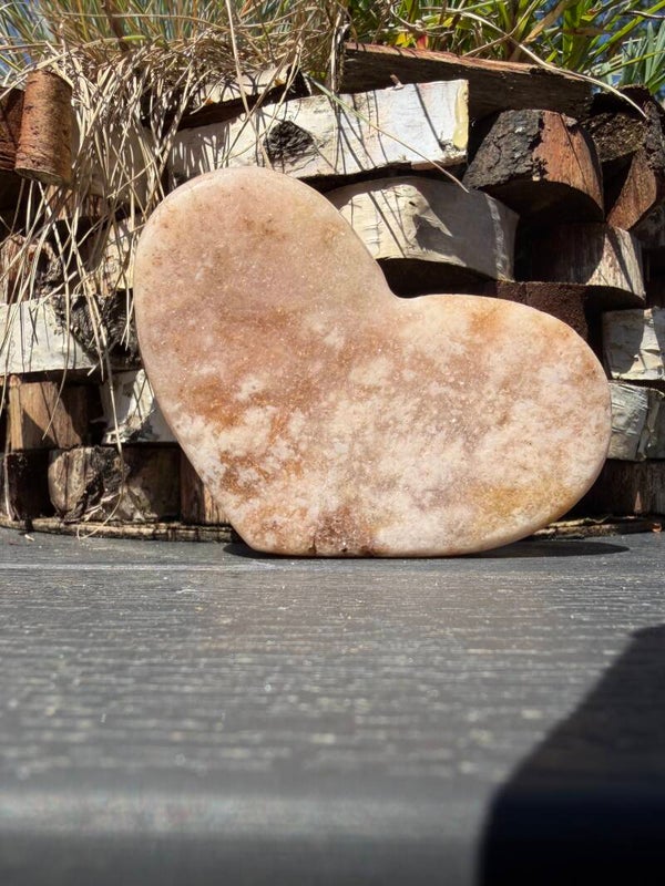 Roze amethist hart