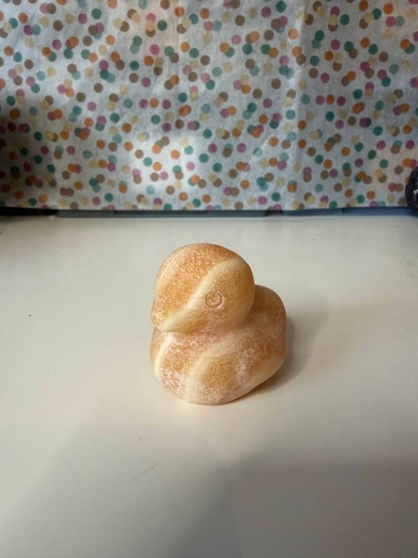 Gele calciet eend