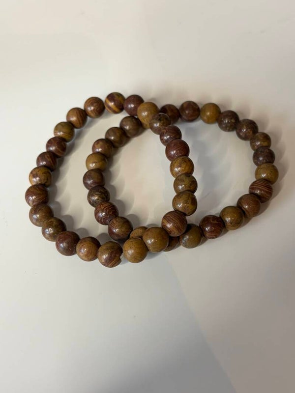 Versteend hout armband