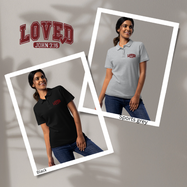 LOVED John 3:16 embroidery Polo Shirt Baumwolle edel - Regular fit
