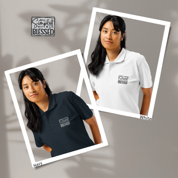 Simply blessed embroidery Polo Shirt Baumwolle edel - Classic fit