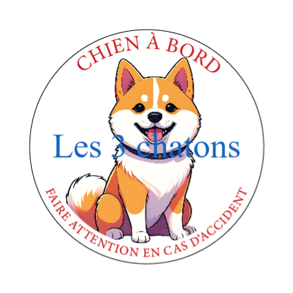 Sticker – Présence d’un chien dans la voiture