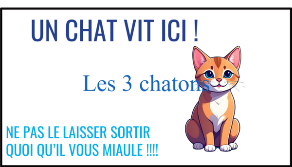 Sticker – Présence d’un chat au domicile