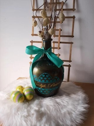 Bedrukt Paasstuk – Kruik met Paastakken, Takjes en Paaseitjes