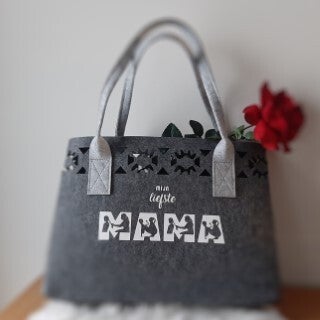 👜 Stijlvolle Vilten Shopper voor Mama, Oma of Meter - Perfect Cadeau voor Elke Gelegenheid