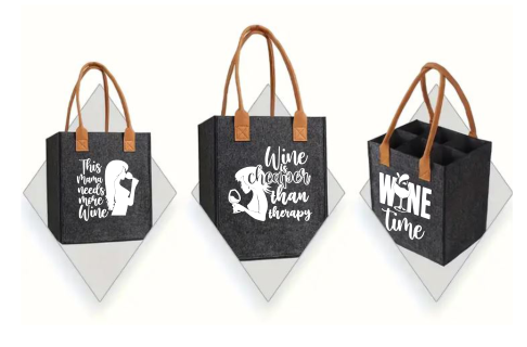 Duurzame Wijn Tas voor 6 Flessen - Perfect Cadeau voor Mama, Oma, Verjaardag en Wijnliefhebbers