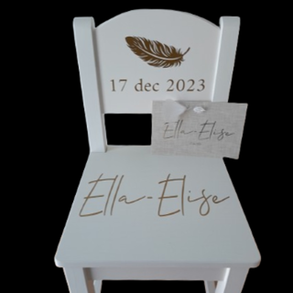🍼 Gepersonaliseerd Geboortestoeltje – Uniek Herinneringscadeau