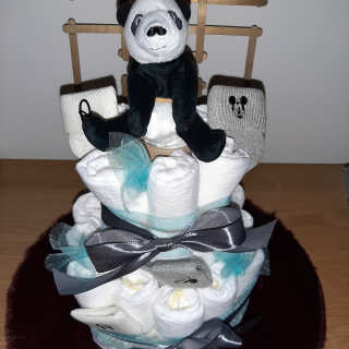 🌸 Pampertaart Gepersonaliseerd – Het Perfecte Kraamcadeau voor Baby Bezoek of Babyborrel 🎁