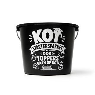 Kot Starterspakket – Ook Toppers Gaan Op Kot – Geschenkemmer 12L