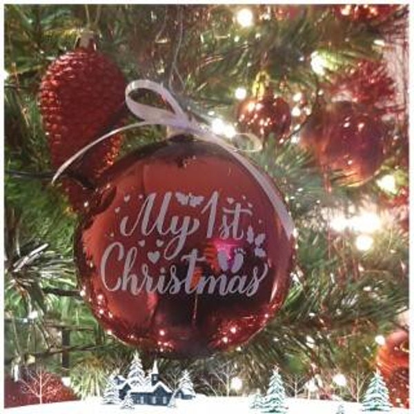 🎄 Handgemaakt Beletterd – Grote Kerstbal Gepersonaliseerd ✨