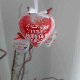 Romantisch Cadeau voor Valentijn - Hart Gevuld met Pluimpjes