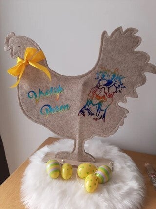 Vilten Paaskip – Decoratieve Staander van Vilt