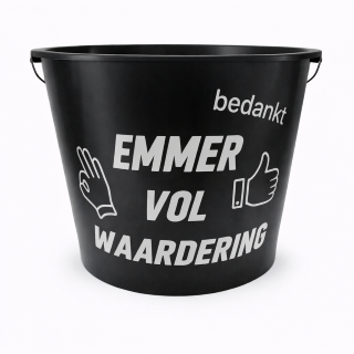 Zwarte bieremmer 12L – Emmer vol waardering