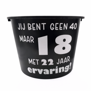 Zwarte bieremmer 12L – Jij bent geen 40 maar 18 met 22 jaar ervaring!