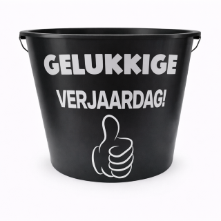 Zwarte bieremmer 12L – Verjaardag (duim)