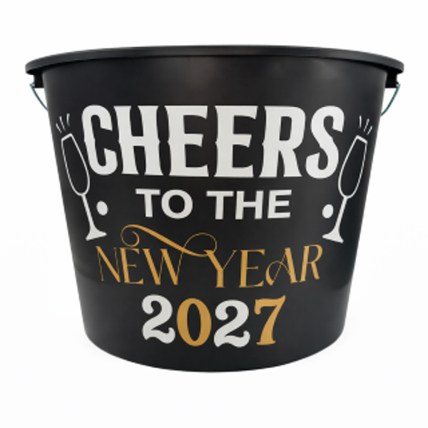 Emmer bedrukt 12L – Cheers to the New Year Jaartal