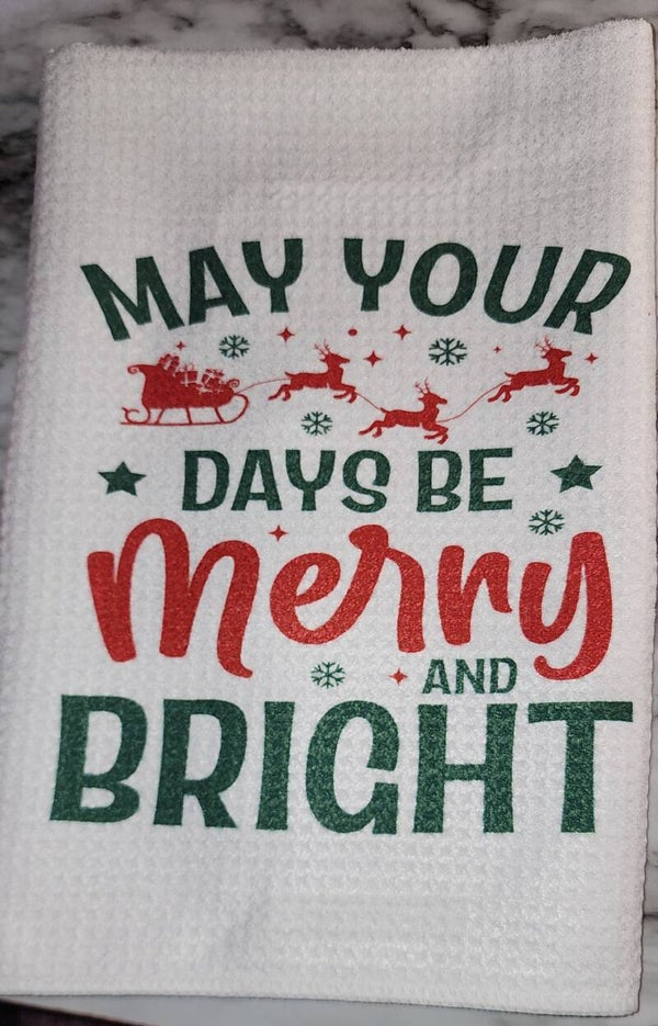 Merry and Bright towel