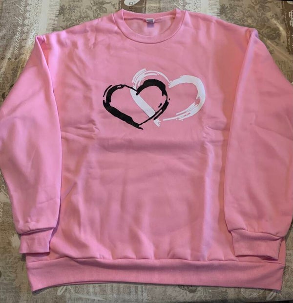 Sweatshirt met hart print