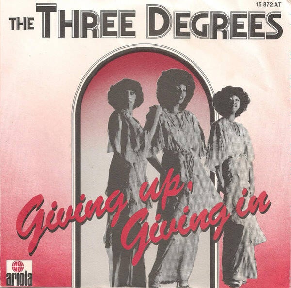 the three degrees - giving up, giving in