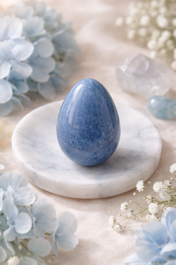 Blue Aventurine Yoni Egg – Confidence, Calm & Inner Strength