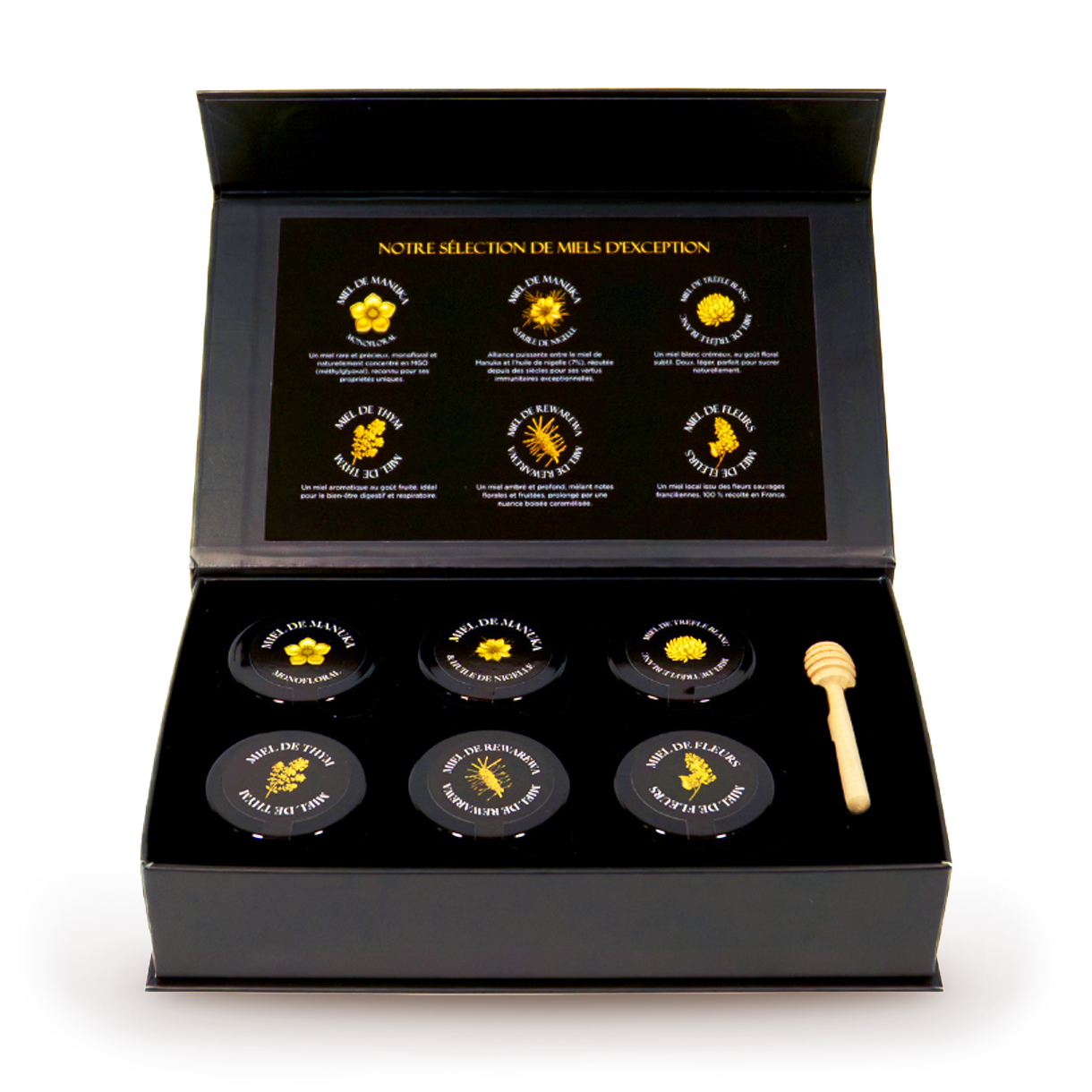 Coffret découverte – 6 Miels d’exception