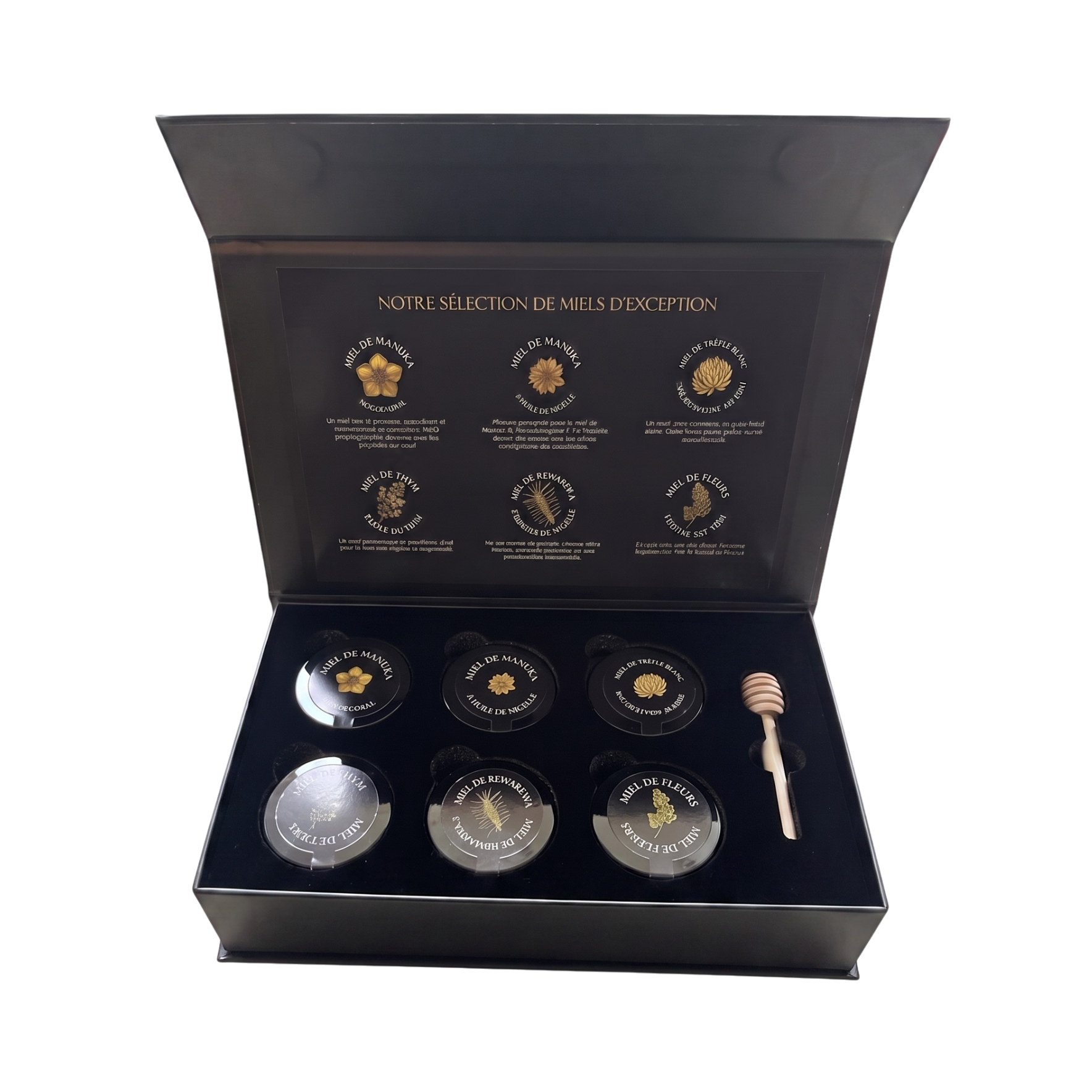 Coffret découverte – 6 Miels d’exception
